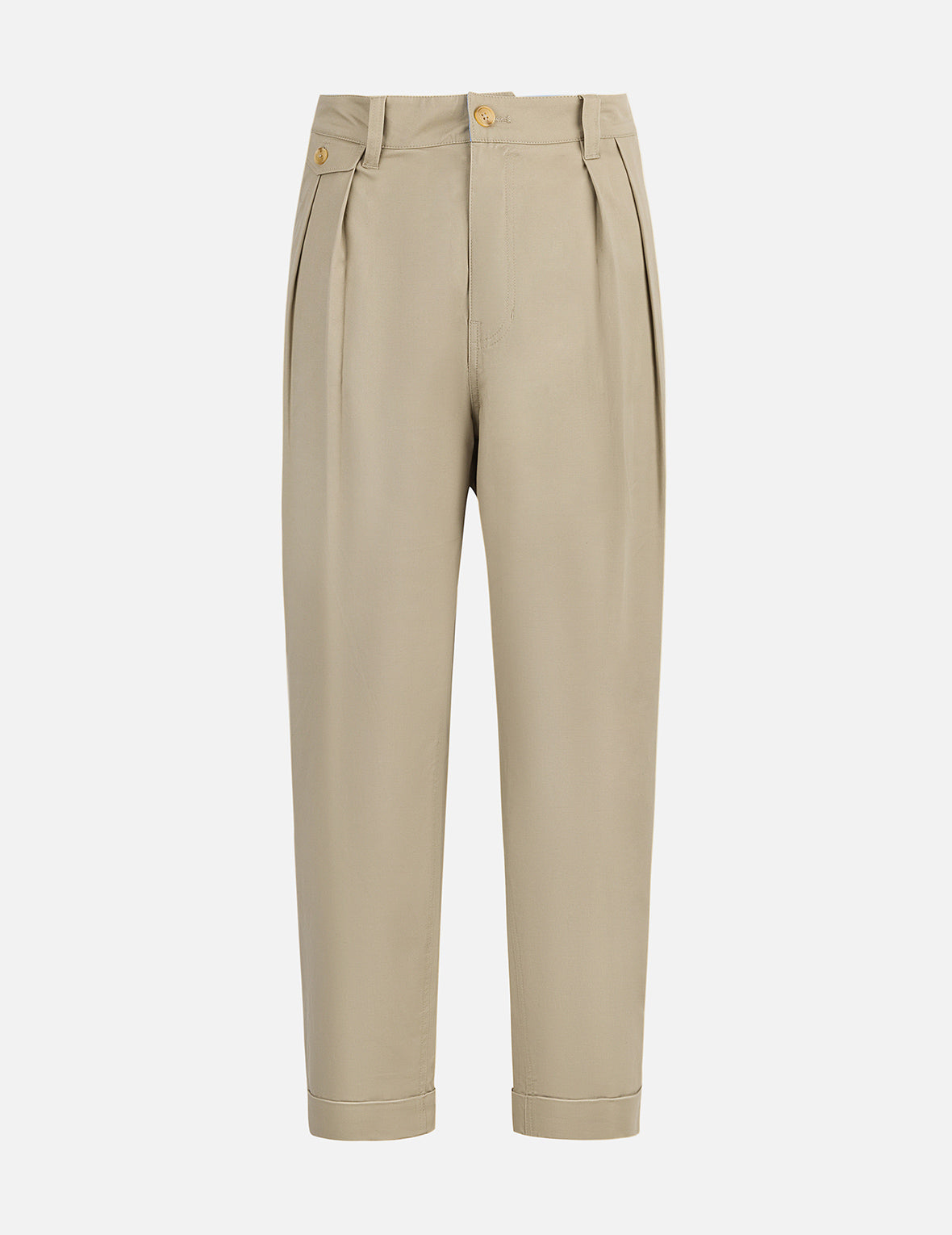 知恵の輪とロゴ刺繍 テーパーチノ